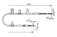Tažné lanko, parkovací brzda BOSCH 1 987 477 672
