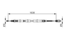Tažné lanko, parkovací brzda BOSCH 1 987 477 688