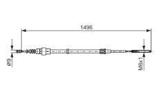 Tažné lanko, parkovací brzda BOSCH 1 987 477 705