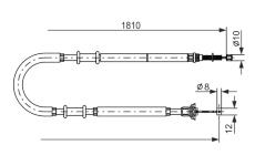 Tažné lanko, parkovací brzda BOSCH 1 987 477 723