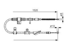 Tažné lanko, parkovací brzda BOSCH 1 987 477 741