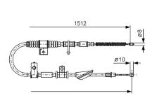 Tažné lanko, parkovací brzda BOSCH 1 987 477 742