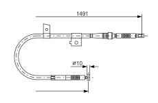 Tažné lanko, parkovací brzda BOSCH 1 987 477 754