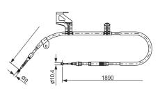 Tazne lanko, parkovaci brzda BOSCH 1 987 477 803