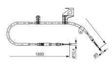 Tazne lanko, parkovaci brzda BOSCH 1 987 477 804