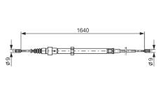 Tažné lanko, parkovací brzda BOSCH 1 987 477 807