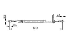 Tažné lanko, parkovací brzda BOSCH 1 987 477 812