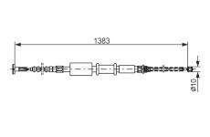 Tažné lanko, parkovací brzda BOSCH 1 987 477 826