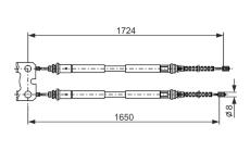 Tažné lanko, parkovací brzda BOSCH 1 987 477 835