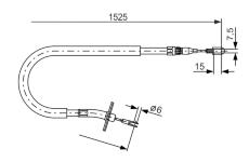 Tažné lanko, parkovací brzda BOSCH 1 987 477 858