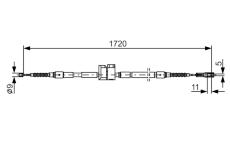 Tažné lanko, parkovací brzda BOSCH 1 987 477 882