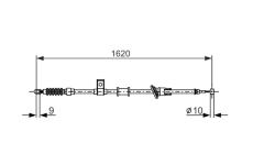 żażné lanko parkovacej brzdy BOSCH 1 987 477 893