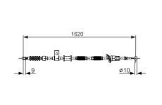 żażné lanko parkovacej brzdy BOSCH 1 987 477 894