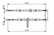 Tažné lanko, parkovací brzda BOSCH 1 987 477 895