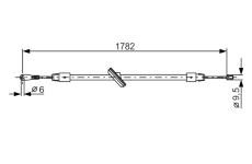 żażné lanko parkovacej brzdy BOSCH 1 987 477 902