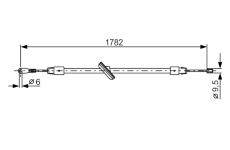 Tažné lanko, parkovací brzda BOSCH 1 987 477 902