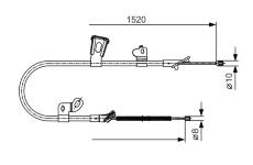 Tažné lanko, parkovací brzda BOSCH 1 987 477 918