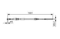 Tažné lanko, parkovací brzda BOSCH 1 987 477 924