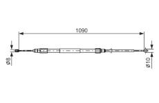 Tažné lanko, parkovací brzda BOSCH 1 987 477 949