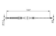 Tažné lanko, parkovací brzda BOSCH 1 987 477 957