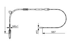 Tažné lanko, parkovací brzda Bosch 1987477960