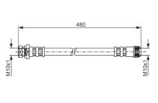 Brzdová hadica BOSCH 1 987 481 074