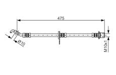 Brzdová hadice BOSCH 1 987 481 356