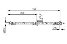 Brzdová hadica BOSCH 1 987 481 389