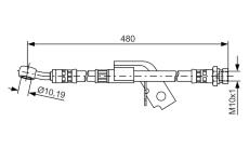 Brzdová hadice BOSCH 1 987 481 475