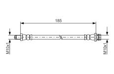 Brzdová hadica BOSCH 1 987 481 564