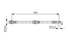 Brzdová hadice BOSCH 1 987 481 602