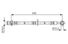 Brzdová hadica BOSCH 1 987 481 606
