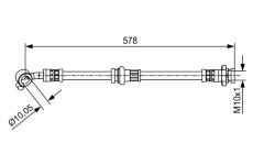 Brzdová hadica BOSCH 1 987 481 649