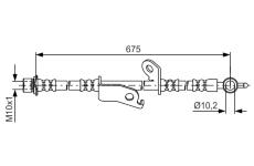 Brzdová hadica BOSCH 1 987 481 657