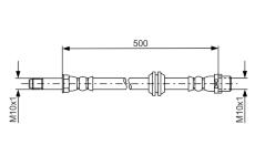 Brzdová hadice BOSCH 1 987 481 676