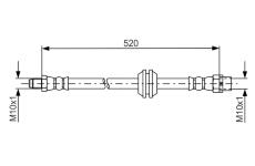 Brzdová hadica BOSCH 1 987 481 680