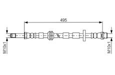 Brzdová hadice BOSCH 1 987 481 692