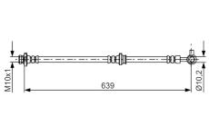 Brzdová hadica BOSCH 1 987 481 697