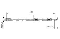 Brzdová hadice BOSCH 1 987 481 700
