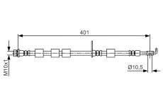 Brzdová hadica BOSCH 1 987 481 701