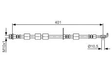 Brzdová hadice BOSCH 1 987 481 701