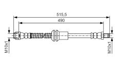 Brzdová hadice BOSCH 1 987 481 721