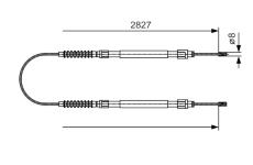 żażné lanko parkovacej brzdy BOSCH 1 987 482 006