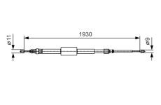 Tažné lanko, parkovací brzda BOSCH 1 987 482 011
