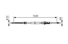Tažné lanko, parkovací brzda BOSCH 1 987 482 013