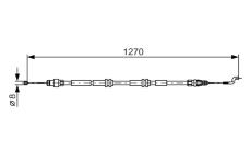 Tažné lanko, parkovací brzda BOSCH 1 987 482 014