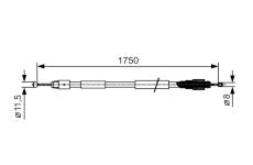 Tažné lanko, parkovací brzda BOSCH 1 987 482 018