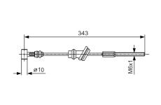 żażné lanko parkovacej brzdy BOSCH 1 987 482 020