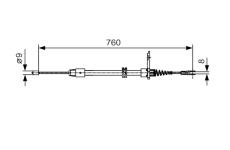Tažné lanko, parkovací brzda BOSCH 1 987 482 022