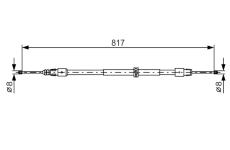 żażné lanko parkovacej brzdy BOSCH 1 987 482 024